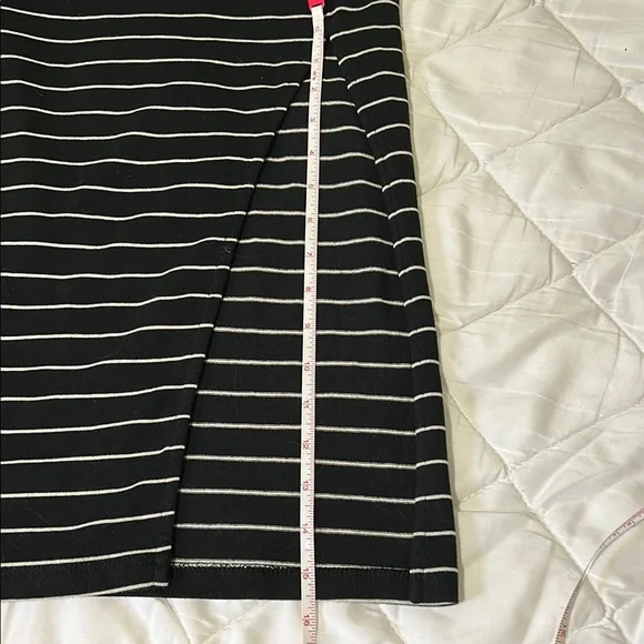 Lush  Black and Ivory Striped Sleeveless Knit Dress - Picture 10 of 10